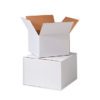 Here's an alt tag for the image: Two white cardboard shipping boxes.